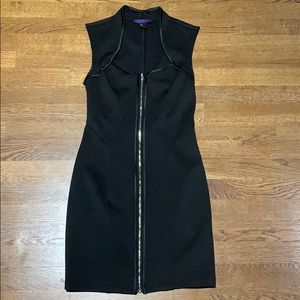 sexy tight fitting body con full zipper dress